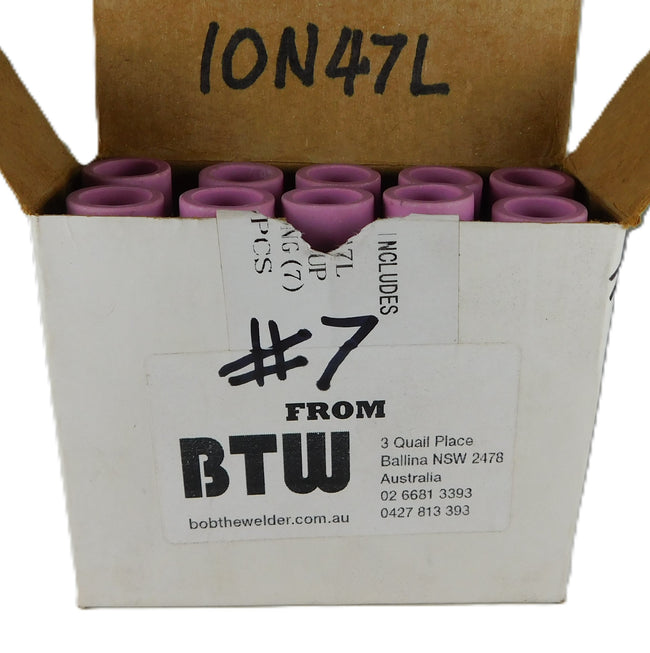 #7L TIG Gas Cups WP-17.18.26 10N47L 10Pc