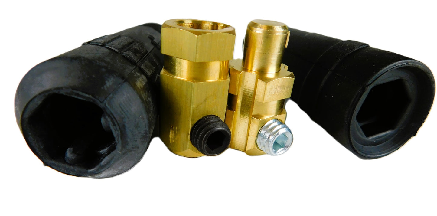 Dinse Cable Joiner Connector Male & Female 25mm 200A (Pkt 2)