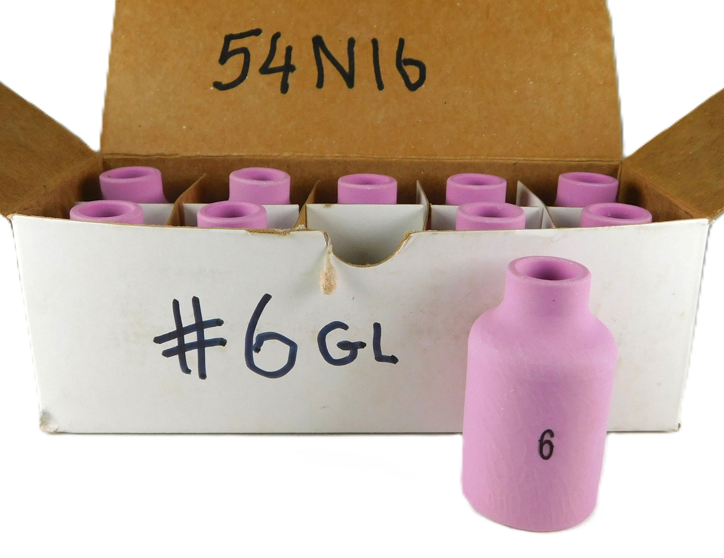 #6 TIG Gas Lens Cup Nozzle WP-17.18.26 54N16 10Pcs