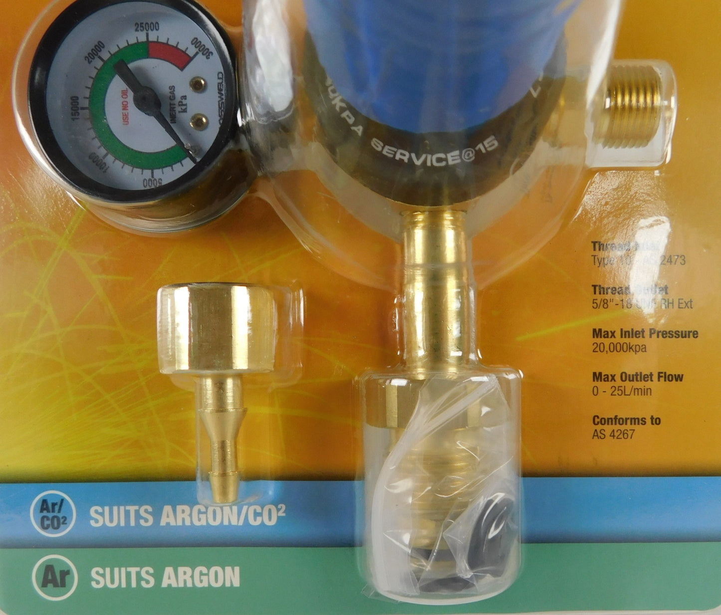 Gas Regulators Argon Bobbin Bottom Entry Type 10 400214