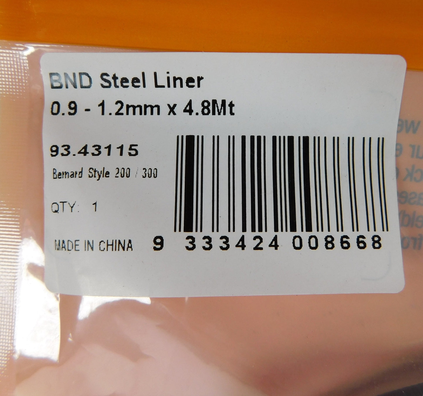 Steel Mig Liner 4.6mtr 0.9-1.2mm Bernard Style #43115