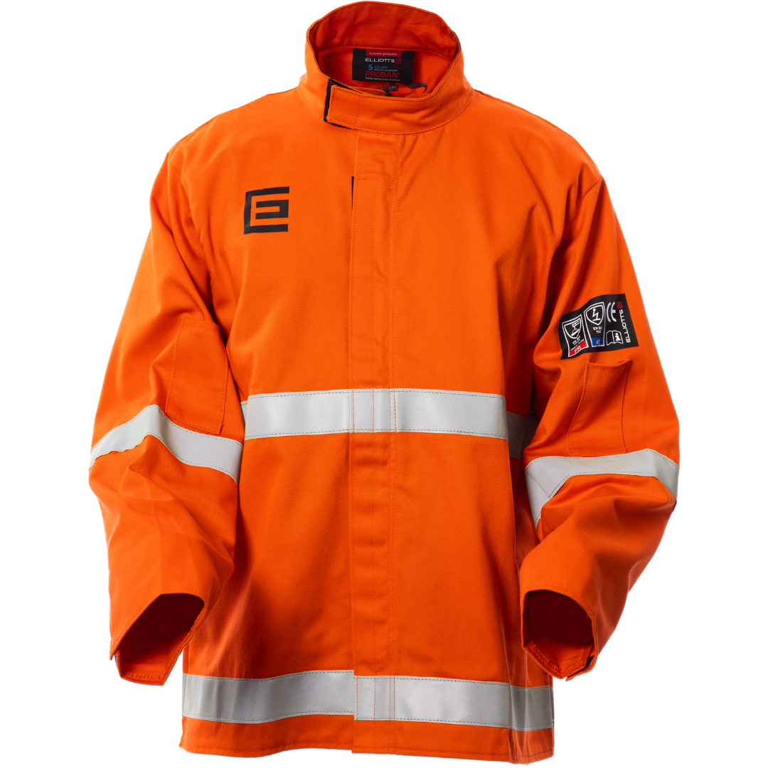 Welders Jackets PROBAN Hi VIZ Orange with Reflective Trim OPWJ30T1L Large